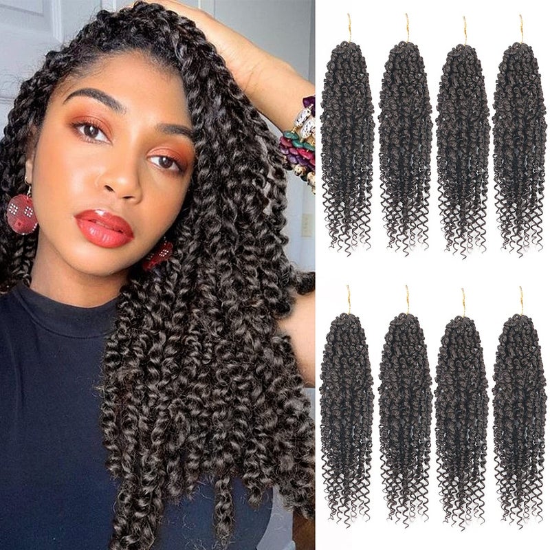Bileaf Passion Twist Hair 8 Packs Pretwisted Passion Twist Crochet Hair 14 Inch Crochet Hair Passion Twists Short Passion Twists Hair Pre Looped Synthetic Passion Twist Crochet Braids 4